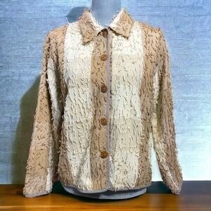 Vintage 90's Keren Hart Jacket String
Colorblock Tan size S